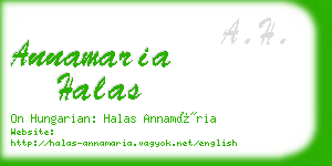 annamaria halas business card